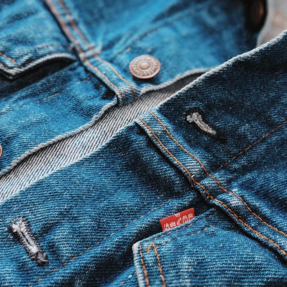 Vintage Mid-70s Levi’s 70505 Denim Trucker Jacket Style 0217 Size 40 (Women’s M) - Picture 5 of 7